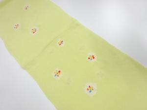 未使用品　正絹　縮緬地　絞り　帯揚げ